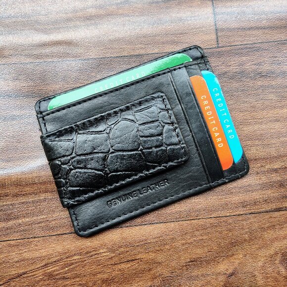 Leather Money Clip, Slim Card Holder, Super Strong Magnet Money Clip - Picture 5 of 5